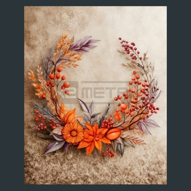 Autumn Lavender 55 Metal Wall Art and Desktop Mouse Pad by X2Metal