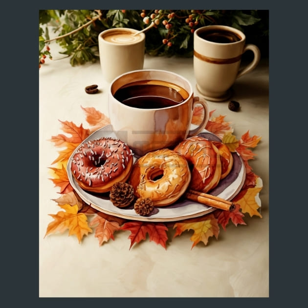 Autumn Tea 14 Metal Wall Art and Desktop Mouse Pad by X2Metal