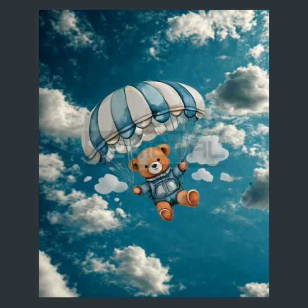 Aviator Teddy Bear 12 Metal Wall Art and Desktop Mouse Pad by X2Metal