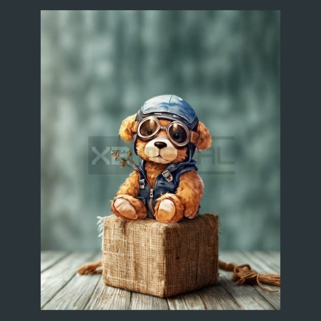 Aviator Teddy Bear 5 – Metal Print &amp; Mouse Pad | ChromaLuxe | Made in Iowa USA