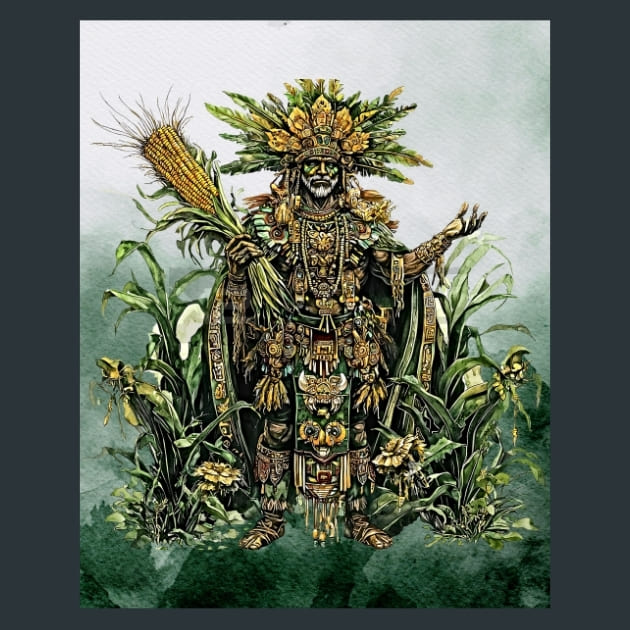 Aztec Maya Cosmos 13 Metal Wall Art and Desktop Mouse Pad by X2Metal
