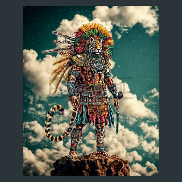 Aztec Maya Cosmos 14 – Metal Print &amp; Mouse Pad | ChromaLuxe | Made in Iowa USA