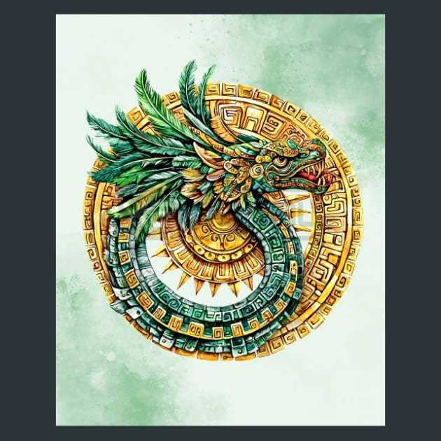Aztec Maya Cosmos 15 – Metal Print &amp; Mouse Pad | ChromaLuxe | Made in Iowa USA