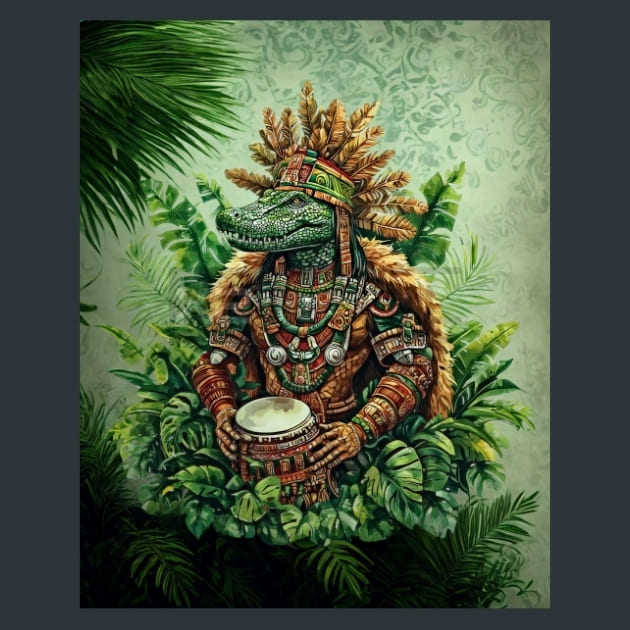 Aztec Maya Cosmos 27 – Metal Print &amp; Mouse Pad | ChromaLuxe | Made in Iowa USA