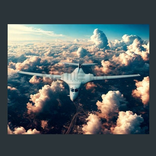 B-1 Jet Metal Wall Art and Desktop Mouse Pad by X2Metal