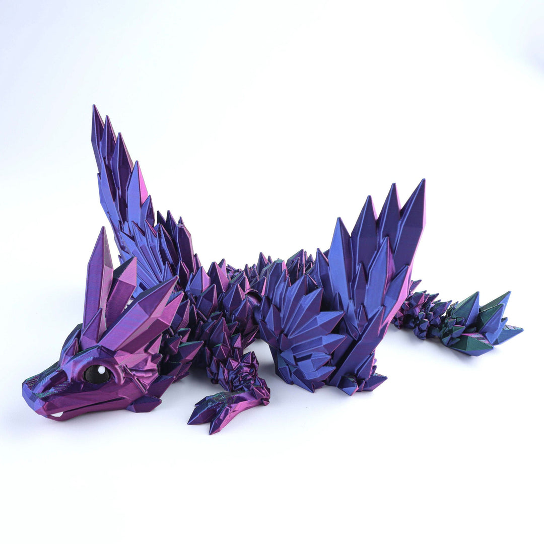 Purple dragon-like creature model on a white background