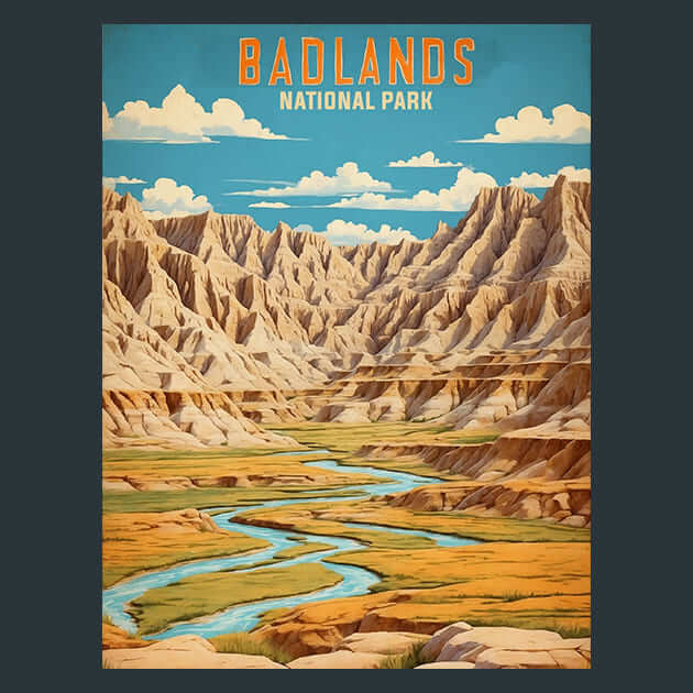 Badlands Metal Wall Art and Desktop Mouse Pad by X2Metal