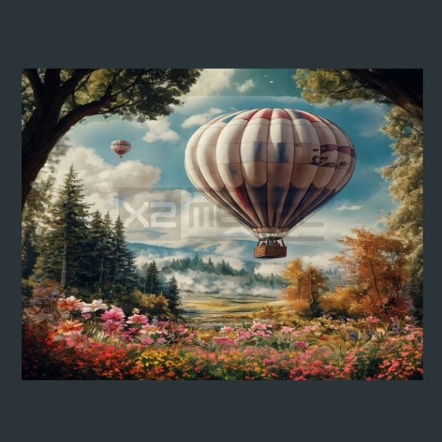 Balloon Horizon 20 Metal Wall Art and Desktop Mouse Pad by X2Metal