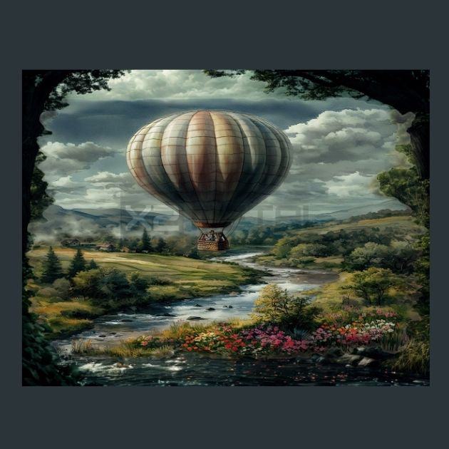 Balloon Horizon 21 Metal Wall Art and Desktop Mouse Pad by X2Metal