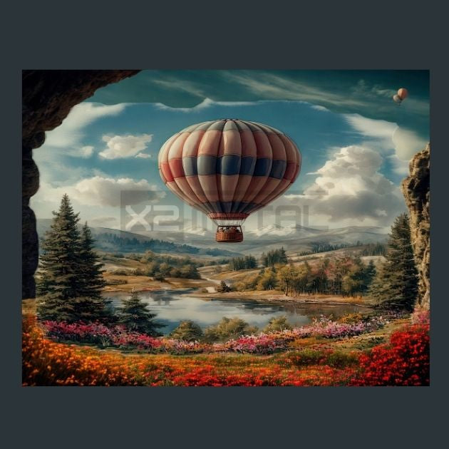 Balloon Horizon 27 Metal Wall Art and Desktop Mouse Pad by X2Metal