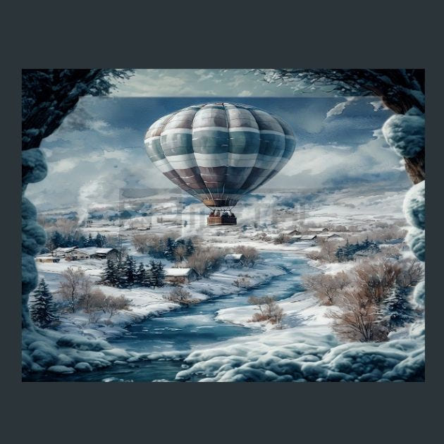 Balloon Horizon 3 Metal Wall Art and Desktop Mouse Pad by X2Metal