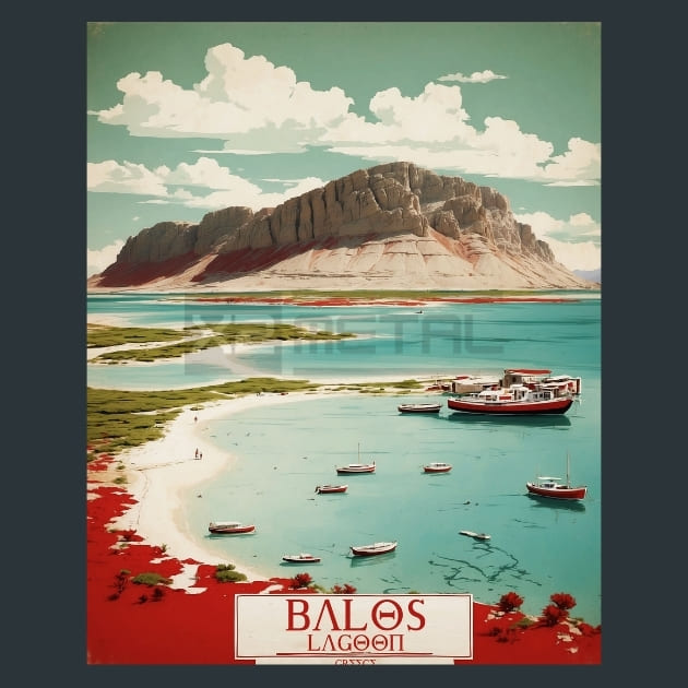 Balos lagoong Greece Metal Wall Art and Desktop Mouse Pad by X2Metal