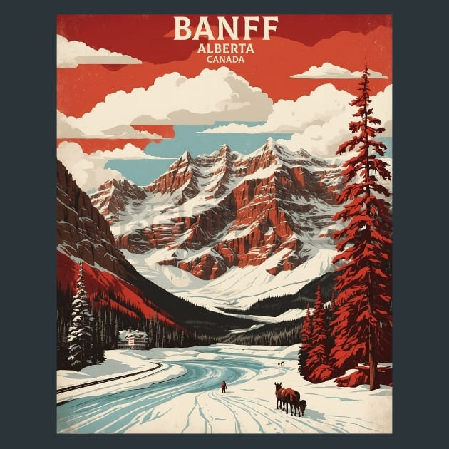 Banff Metal Wall Art and Desktop Mouse Pad by X2Metal
