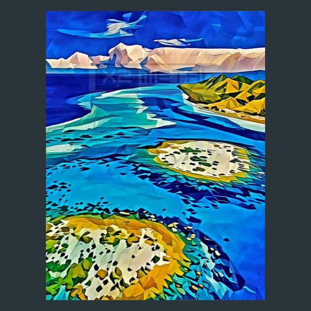 Barrier Reef Landscape Metal Prints