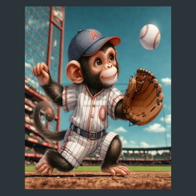 Baseball-Monkey-22-Metal-Prints
