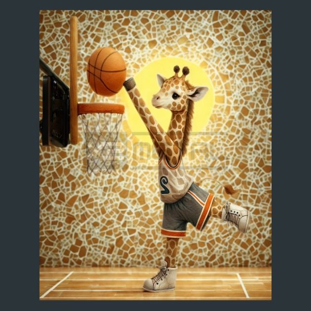 Basketball-Giraffe-14-Metal-Prints