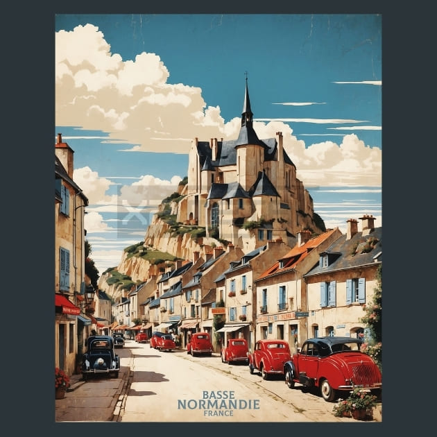 Basse Normandie France Metal Wall Art and Desktop Mouse Pad by X2Metal