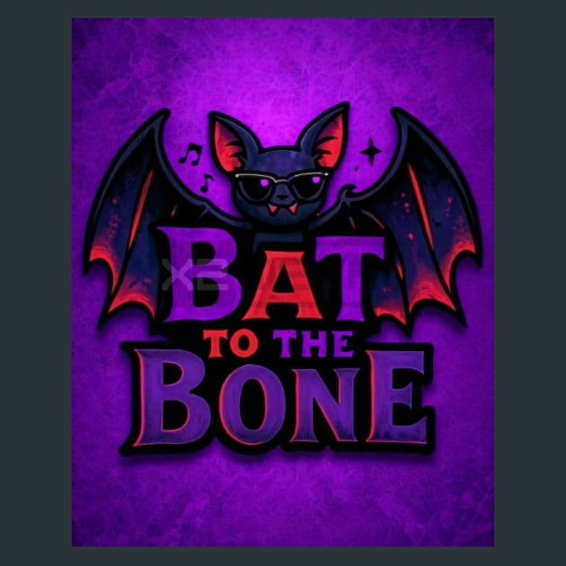 Bat to the Bone Metal Wall Art and Desktop Mouse Pad by X2Metal