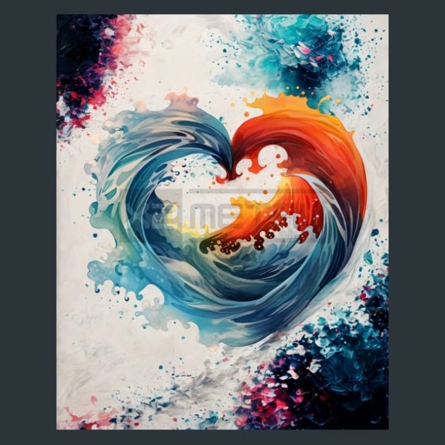 Beach Heart 5 Metal Wall Art and Desktop Mouse Pad by X2Metal