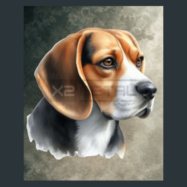 Beagle 1 Metal Wall Art and Desktop Mouse Pad by X2Metal