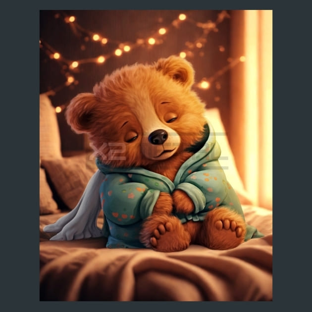 Bear Pajaminals 37 – Metal Print &amp; Mouse Pad | ChromaLuxe | Made in Iowa USA