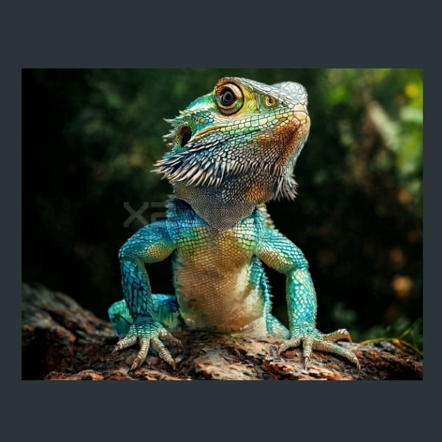 Bearded Dragon 8 Metal Wall Art and Desktop Mouse Pad by X2Metal