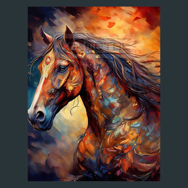 Beautiful Horse Metal Wall Art and Desktop Mouse Pad by X2Metal