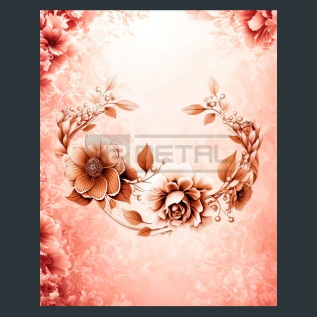 Beige Bloom Fashion 20 Metal Wall Art and Desktop Mouse Pad by X2Metal