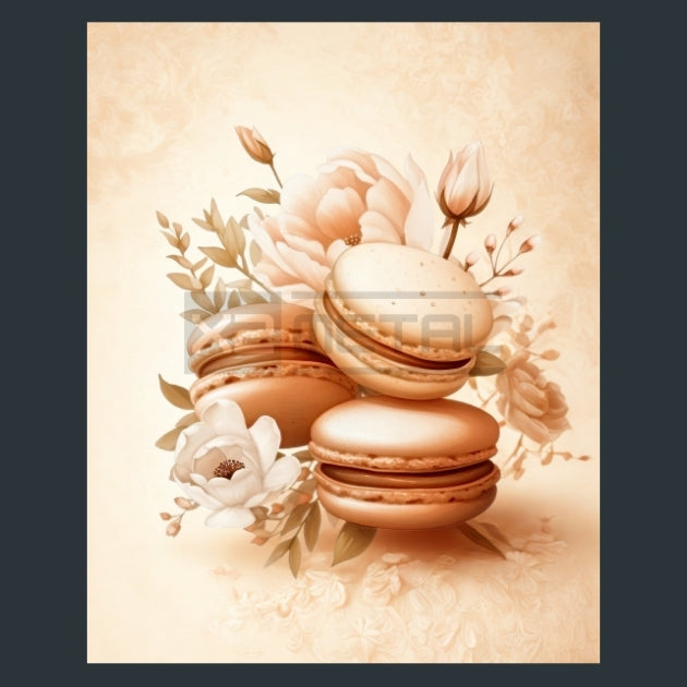 Beige Bloom Fashion 21 Metal Wall Art and Desktop Mouse Pad by X2Metal