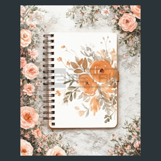 Beige Bloom Fashion 28 Metal Wall Art and Desktop Mouse Pad by X2Metal