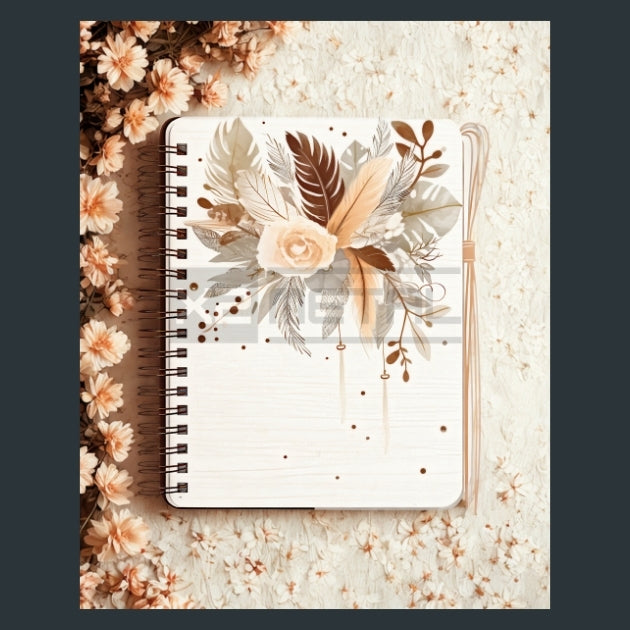 Beige Planner 18 Metal Wall Art and Desktop Mouse Pad by X2Metal