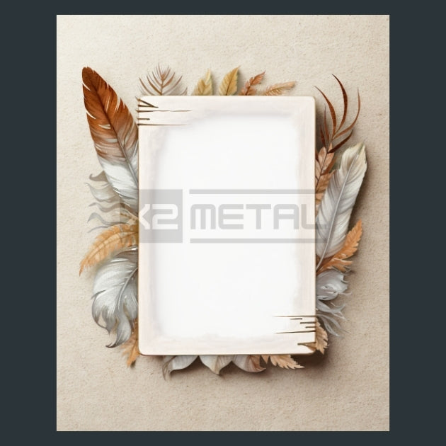 Beige Planner 20 Metal Wall Art and Desktop Mouse Pad by X2Metal