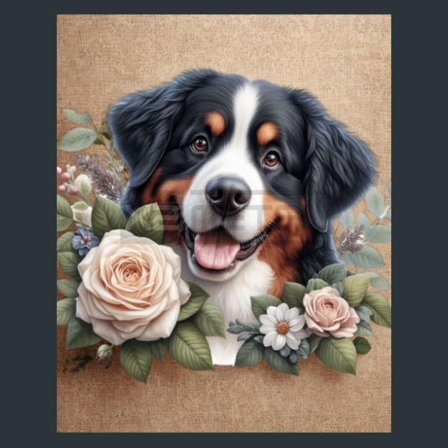 Bernese Mountain Dog 2 Metal Wall Art and Desktop Mouse Pad by X2Metal