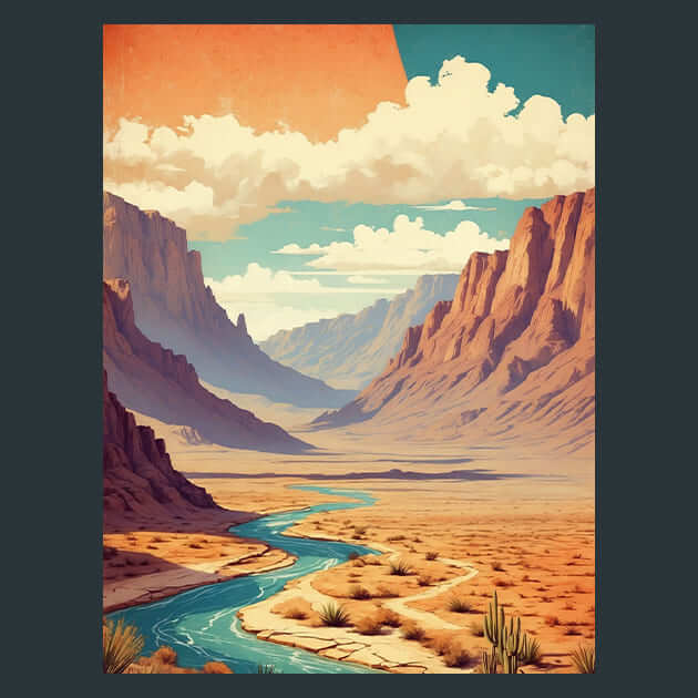Big Bend Metal Wall Art and Desktop Mouse Pad by X2Metal