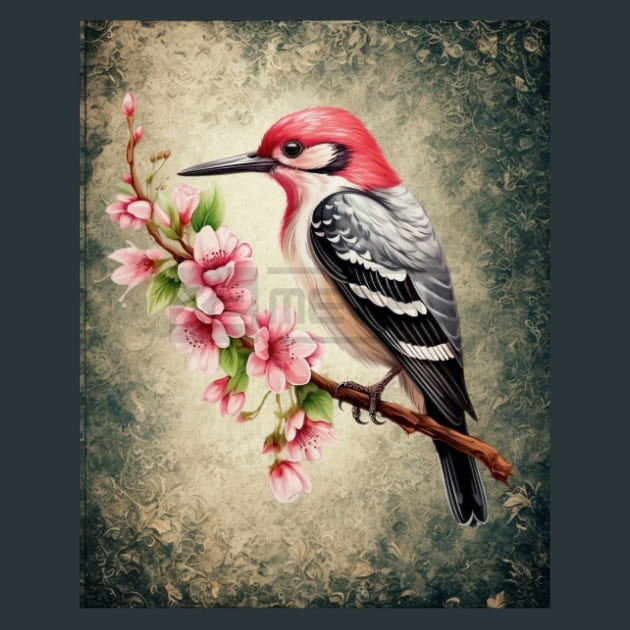 Bird and Orchid 7 Metal Wall Art and Desktop Mouse Pad by X2Metal