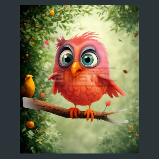 Birds on a Branch 13 Metal Wall Art and Desktop Mouse Pad by X2Metal