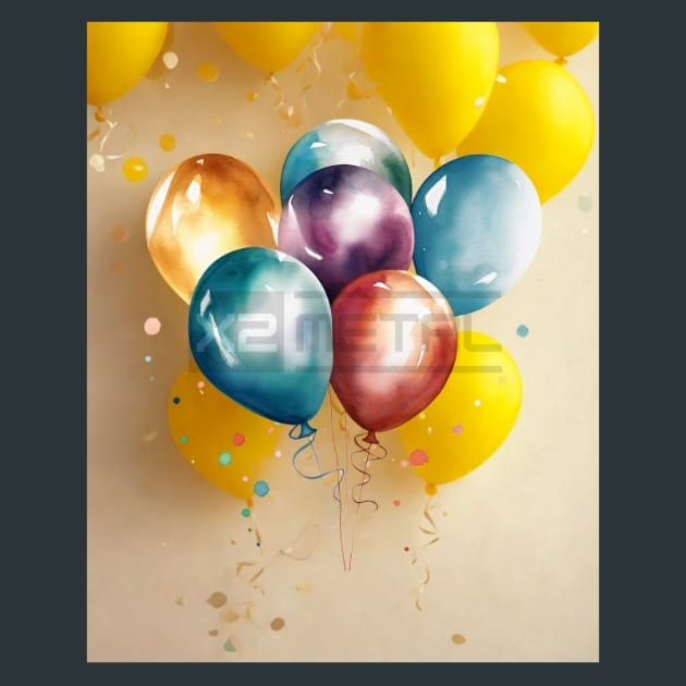 Birthday Party 3 Metal Wall Art and Desktop Mouse Pad by X2Metal