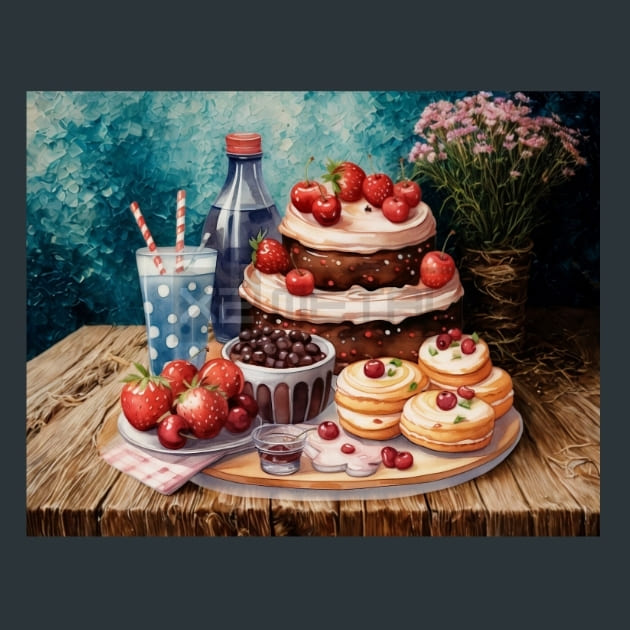 Birthday Party 4 Metal Wall Art and Desktop Mouse Pad by X2Metal