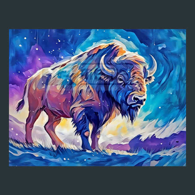 Bison Force – Metal Print &amp; Mouse Pad | ChromaLuxe | Made in Iowa USA