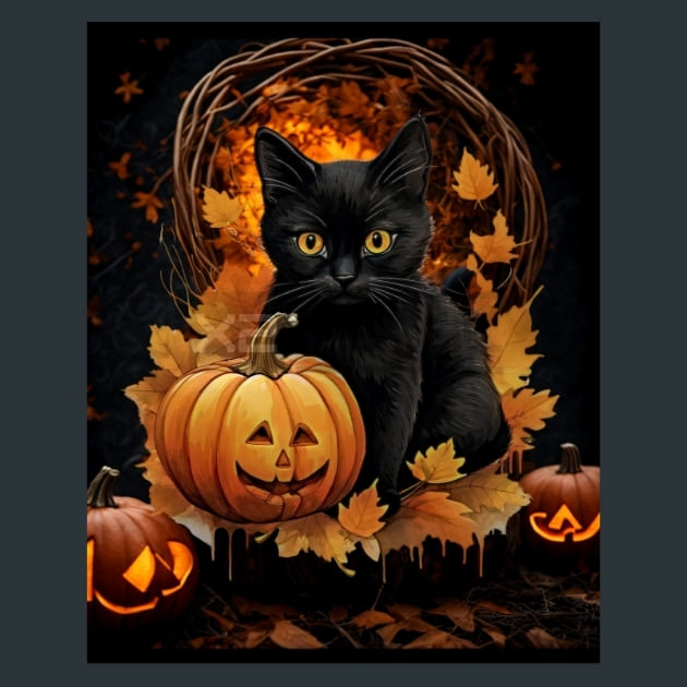Black Cat 5 Metal Wall Art and Desktop Mouse Pad by X2Metal