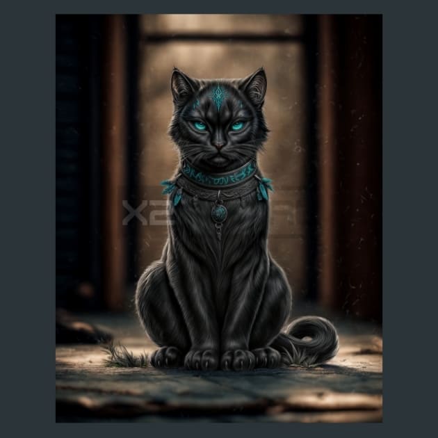 Black-Cat-metal-prints-posters-mouse-pads