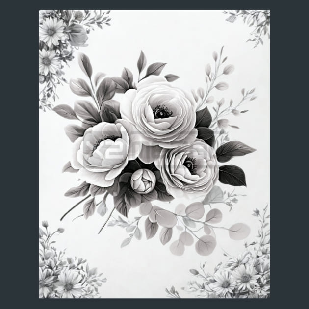 Black &amp; Bloom 4 Metal Wall Art and Desktop Mouse Pad by X2Metal