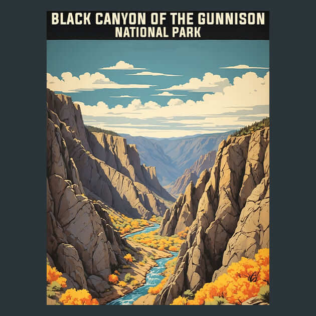 Black Canyon of the Gunnison Metal Wall Art and Desktop Mouse Pad by X2Metal