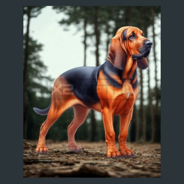 Bloodhound Metal Wall Art and Desktop Mouse Pad by X2Metal