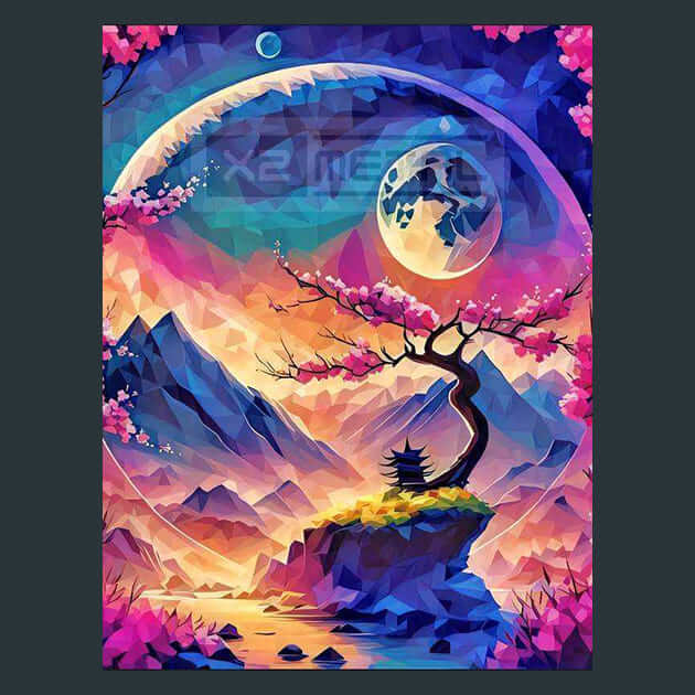 Blossom Valley Vista Metal Wall Art and Desktop Mouse Pad by X2Metal