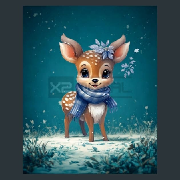 Blue Christmas 14 Metal Wall Art and Desktop Mouse Pad by X2Metal