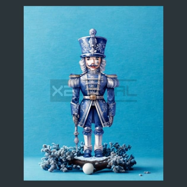 Blue Christmas 18 Metal Wall Art and Desktop Mouse Pad by X2Metal