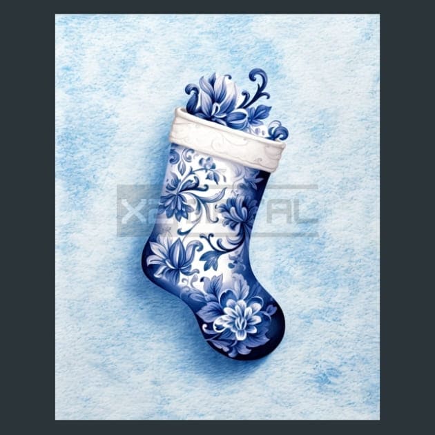 Blue Christmas 4 Metal Wall Art and Desktop Mouse Pad by X2Metal