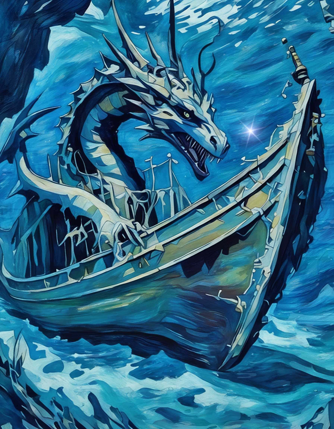 Blue_Dragon_Metal Prints
