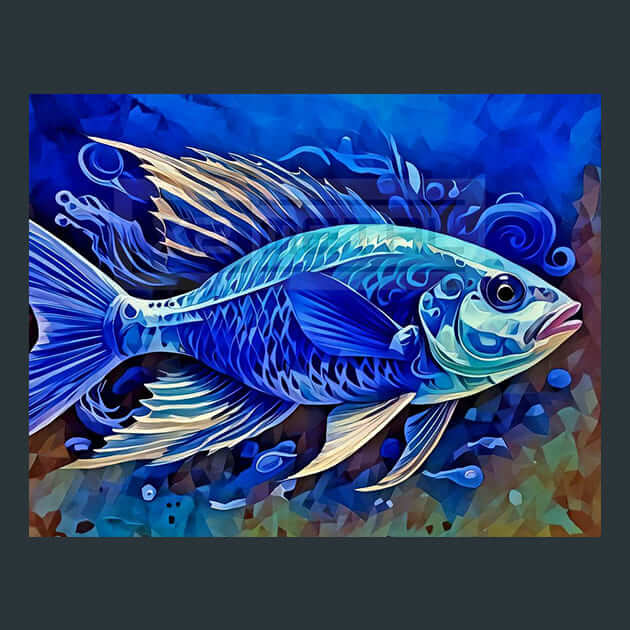 Bluefish Ocean Fish – Metal Print &amp; Mouse Pad | ChromaLuxe | Made in Iowa USA